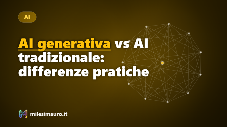 AI generativa e AI tradizionale: differenze pratiche per chi lavora in azienda