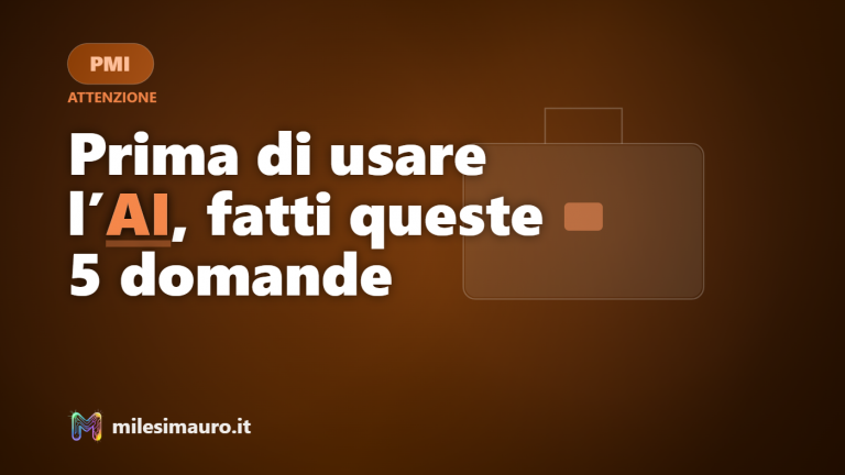 Le 5 domande che ogni imprenditore dovrebbe farsi prima di adottare l'AI