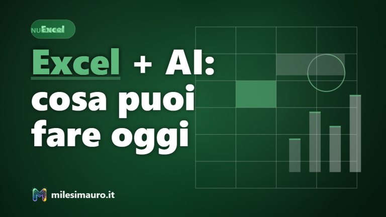Excel e intelligenza artificiale: cosa cambia e cosa puoi fare già oggi