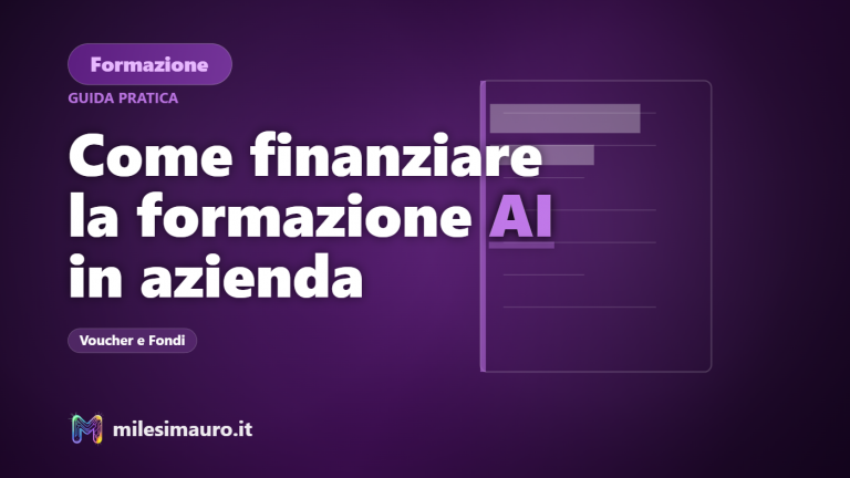 Fondimpresa e voucher digitali: come finanziare la formazione AI in azienda