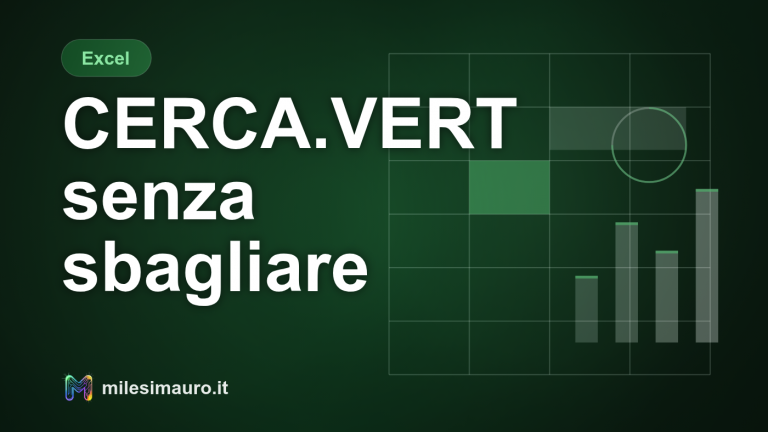 Come usare CERCA.VERT senza sbagliare (con esempio da un ufficio acquisti)