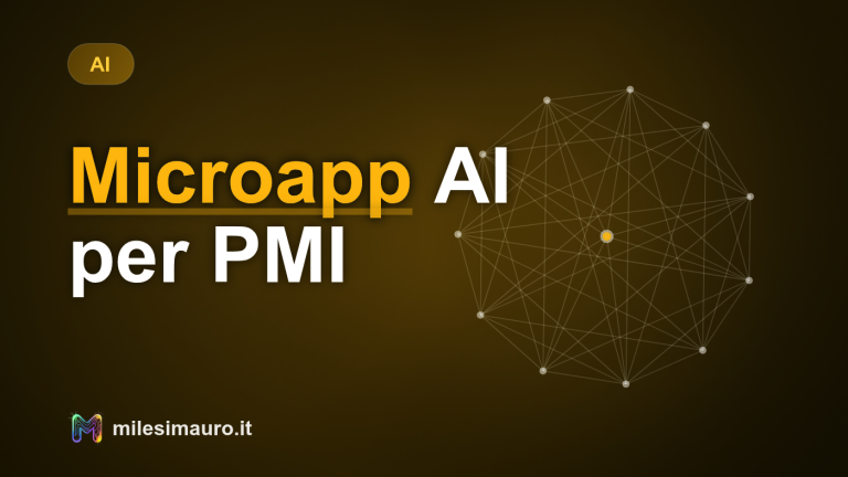 Cosa sono le microapp AI e perché le PMI ci arrivano prima